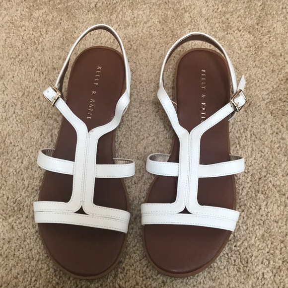 kelly and katie white sandals